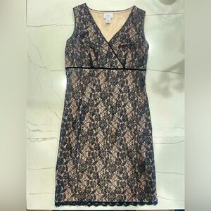 Ann Taylor Loft Black Lace Dress, Size 6